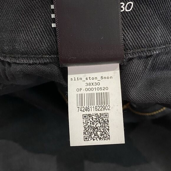 Mott & Bow Stone Slim Jeans Medium/Dark Gray Men’s 38x30 Stretch Capsule Modern - Picture 9 of 9